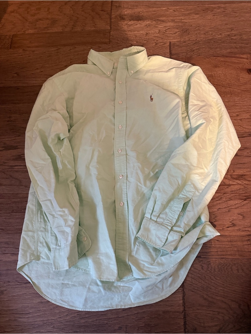 Ralph Lauren Mint Green Button-Down Oxford Shirt - Men's